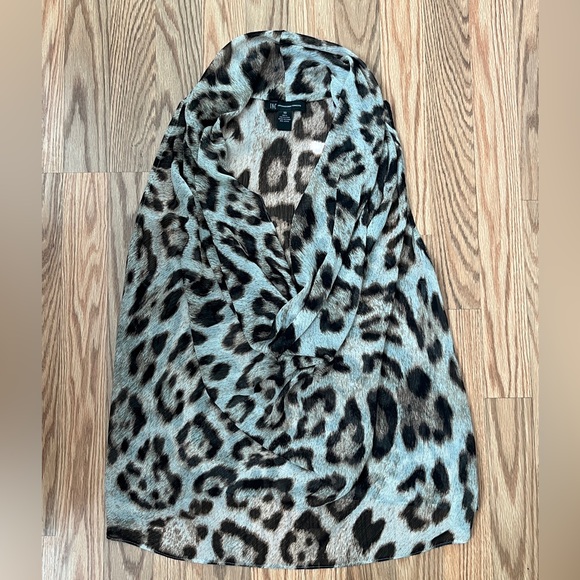 INC Leopard Print Top - Size 10 - Picture 3 of 5